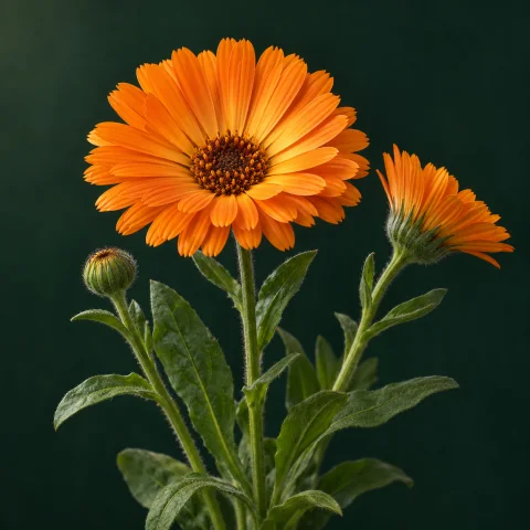 Ilustración de caléndulas del catálogo floral