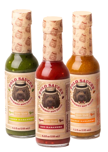 Botellas de salsas Polo Sauces de la web pública de la marca