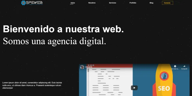 Portada de la versión de Speweb desarrollada en 2021